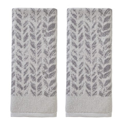 SKL Home serviette mains avant montrant motif feuilles et élégance