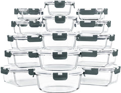 Skroam vue frontale des boîtes en verre empilées, organisation optimisée
