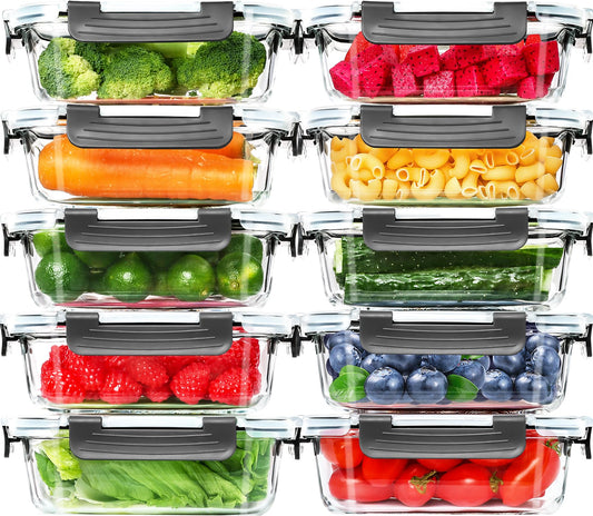 Skroam ensemble de 10 contenants devant montrant boîtes et couvercles, maintien des repas organisé