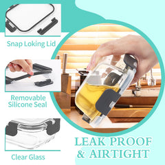 Skroam boîte en verre sur table prête à être réchauffée