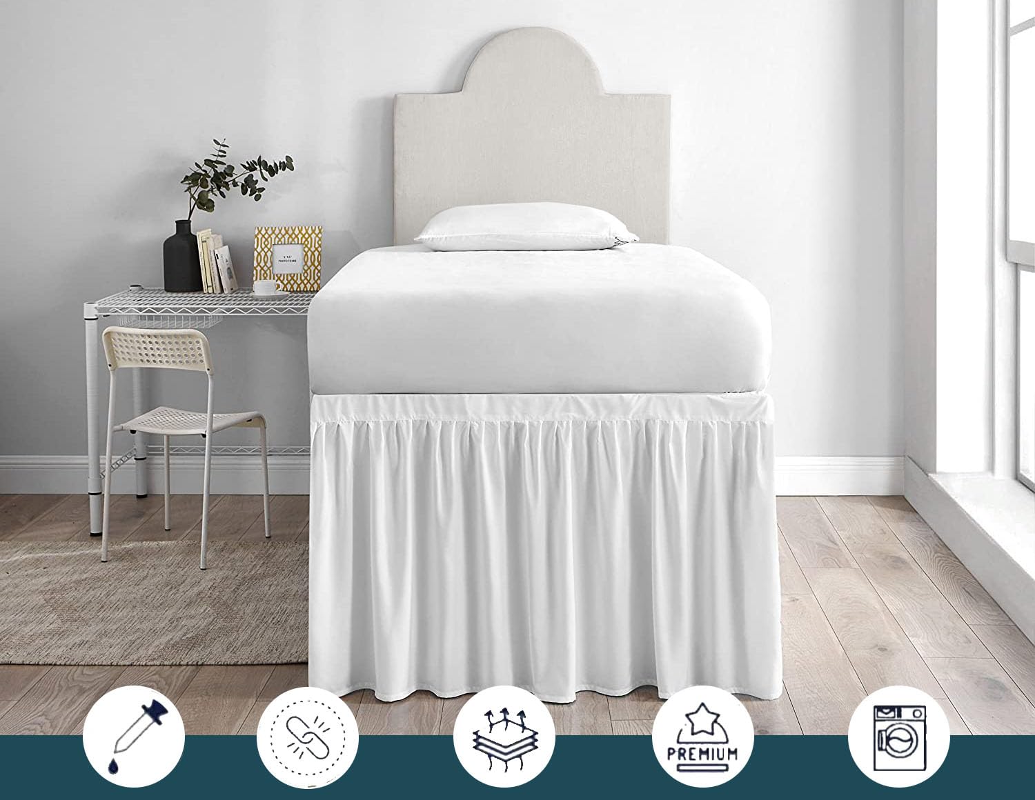 SKY BEDDINGS jupon cachant rangement sous le lit proprement