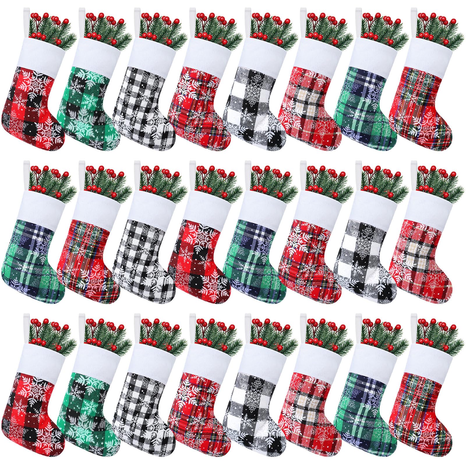 Skylety mini chaussette avant packaging montrant le motif buffalo et la couleur de Noël