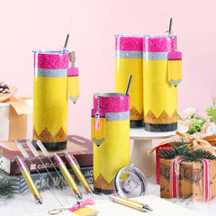 Skylety porte-clés acrylique motif crayon assorti ajout de charme
