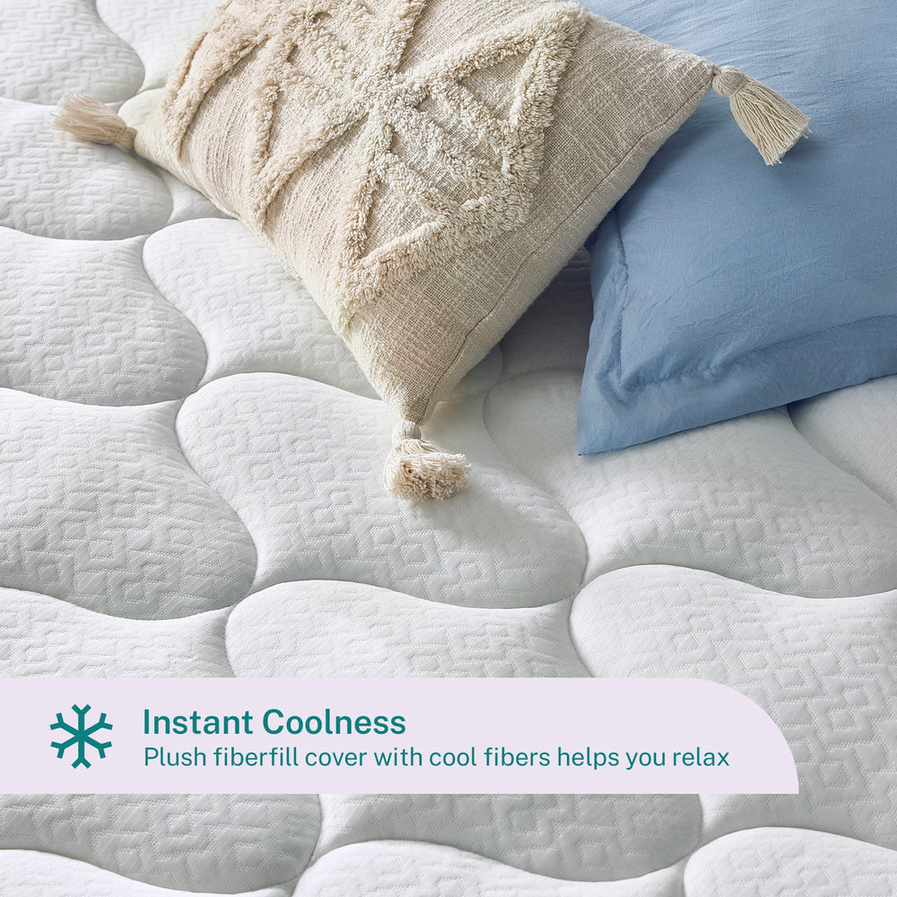 Sleep Innovations détail du coin élastique qui maintient bien le surmatelas en place