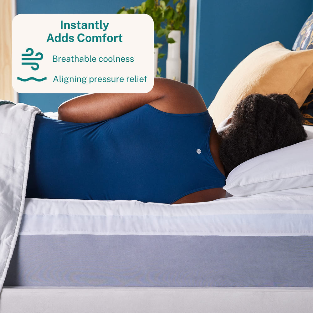Sleep Innovations gros plan de la housse capitonnée pour confort immédiat