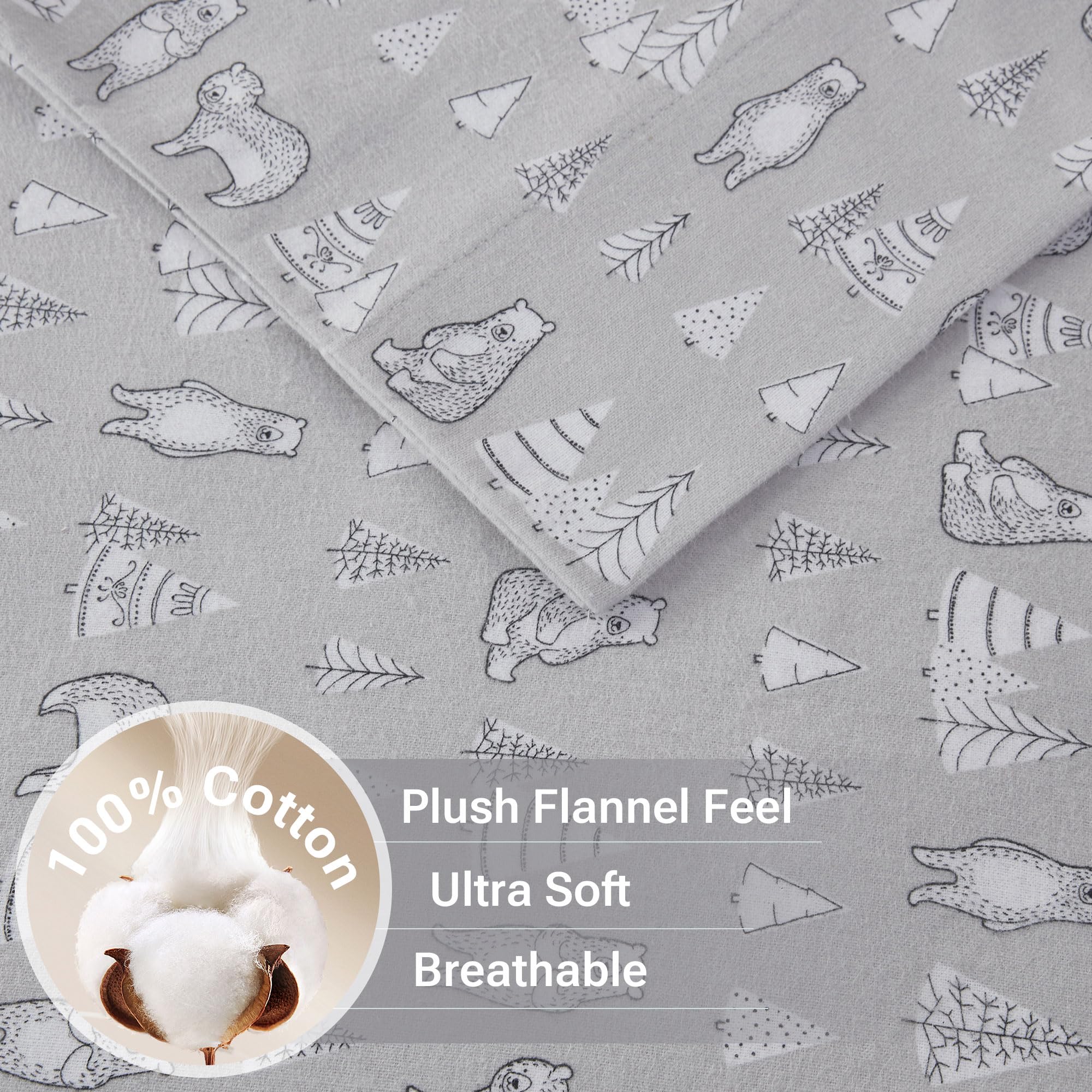 Sleep Philosophy taies gros plan sur la texture flanelle, sensation de chaleur