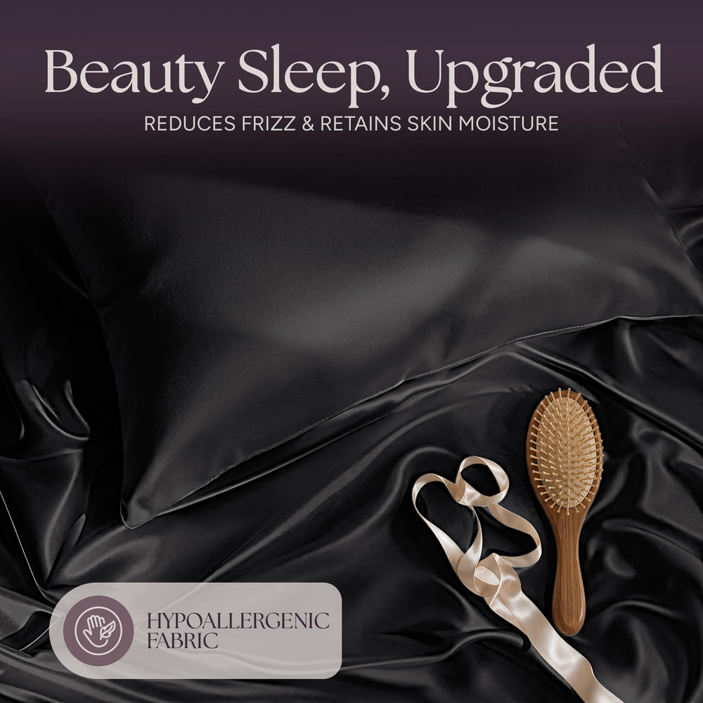 SLEEP SANCTUARY taie d'oreiller satin protège cheveux et peau