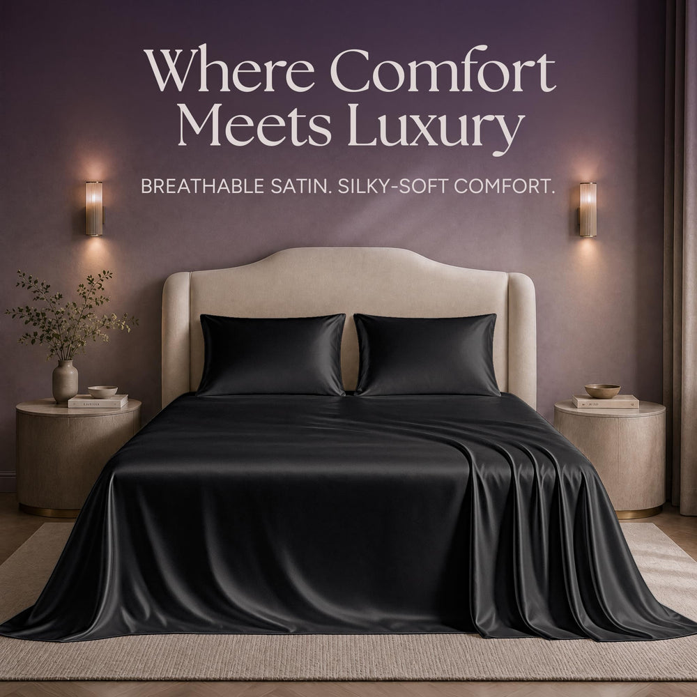 SLEEP SANCTUARY gros plan texture satin doux et lisse bénéfique