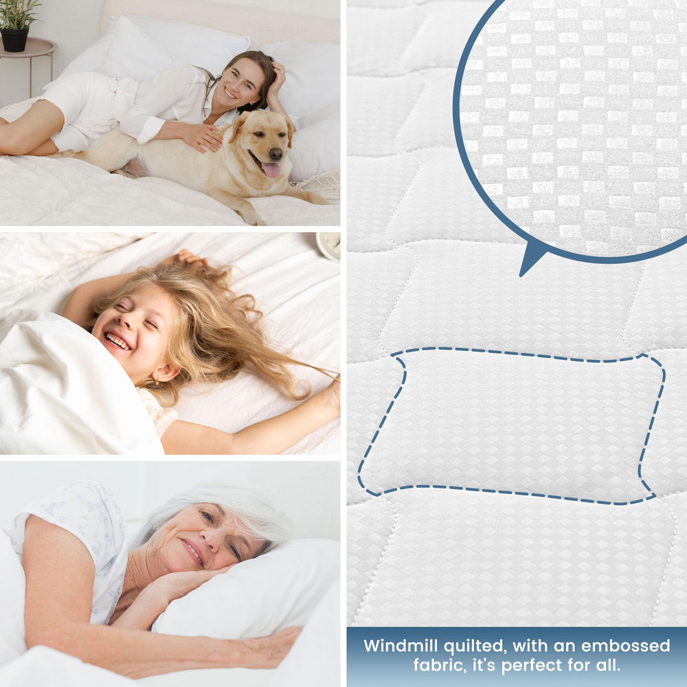 SLEEP ZONE comparaison d’un matelas épais montrant l’ajustement de la poche