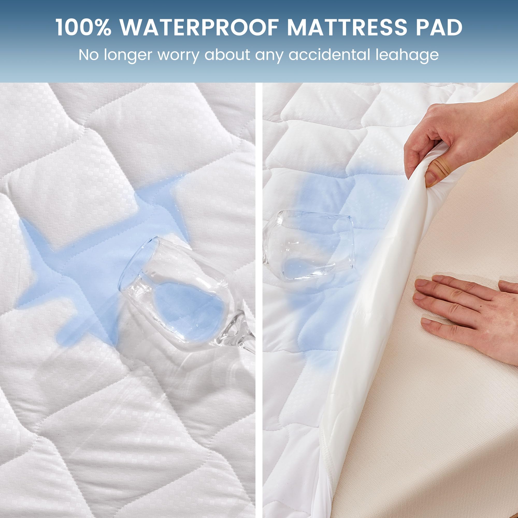 SLEEP ZONE gros plan tissu matelassé pour confort et réduction du glissement