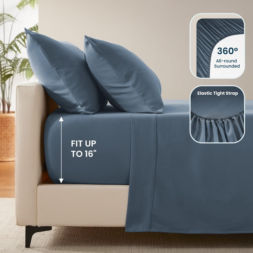 SLEEP ZONE lit dressé en Flint Blue créant atmosphère reposante