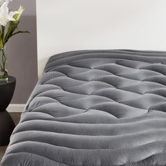 SLEEP ZONE face avant du surmatelas montrant finition grise et style moderne