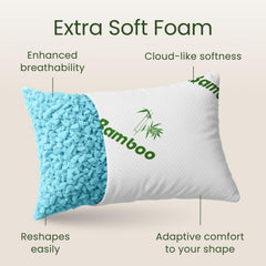 Sleepavo oreiller en usage sur un lit double illustrant confort et soutien pour couple
