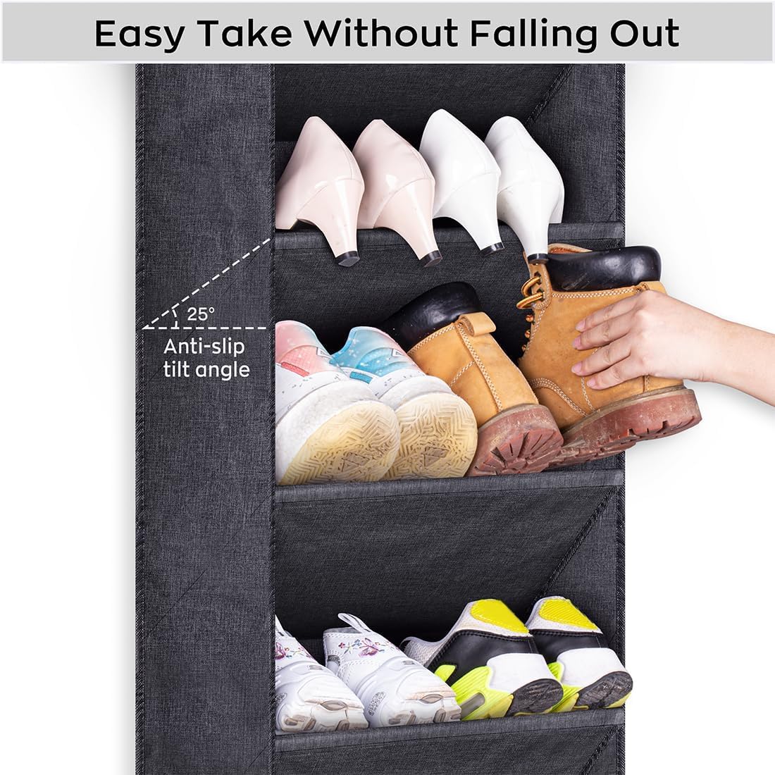 SLEEPING LAMB comparaison taille avec chaussure montrant dimensions pratiques