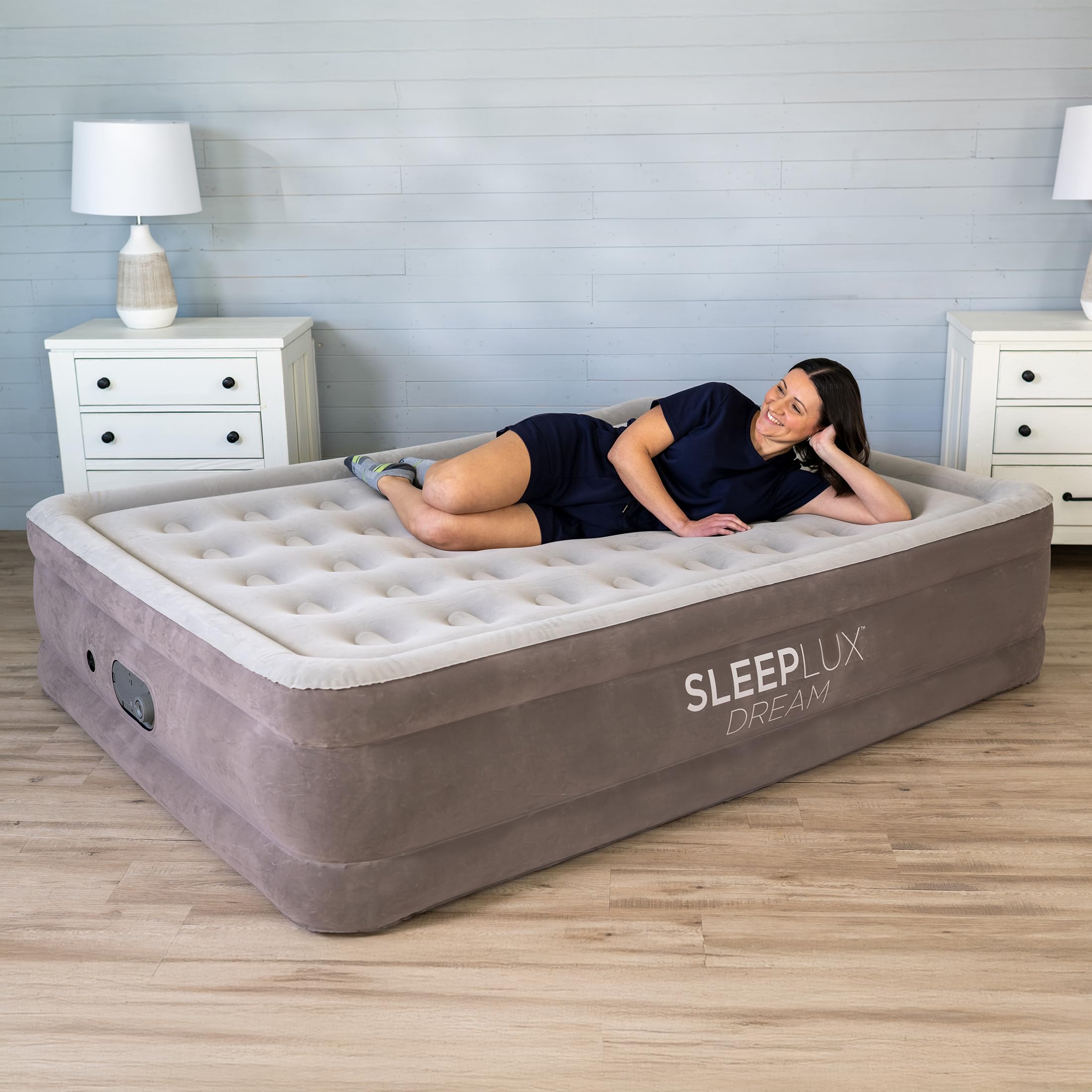 SLEEPLUX comparaison taille vraie Queen 80x60 pouces, espace optimal