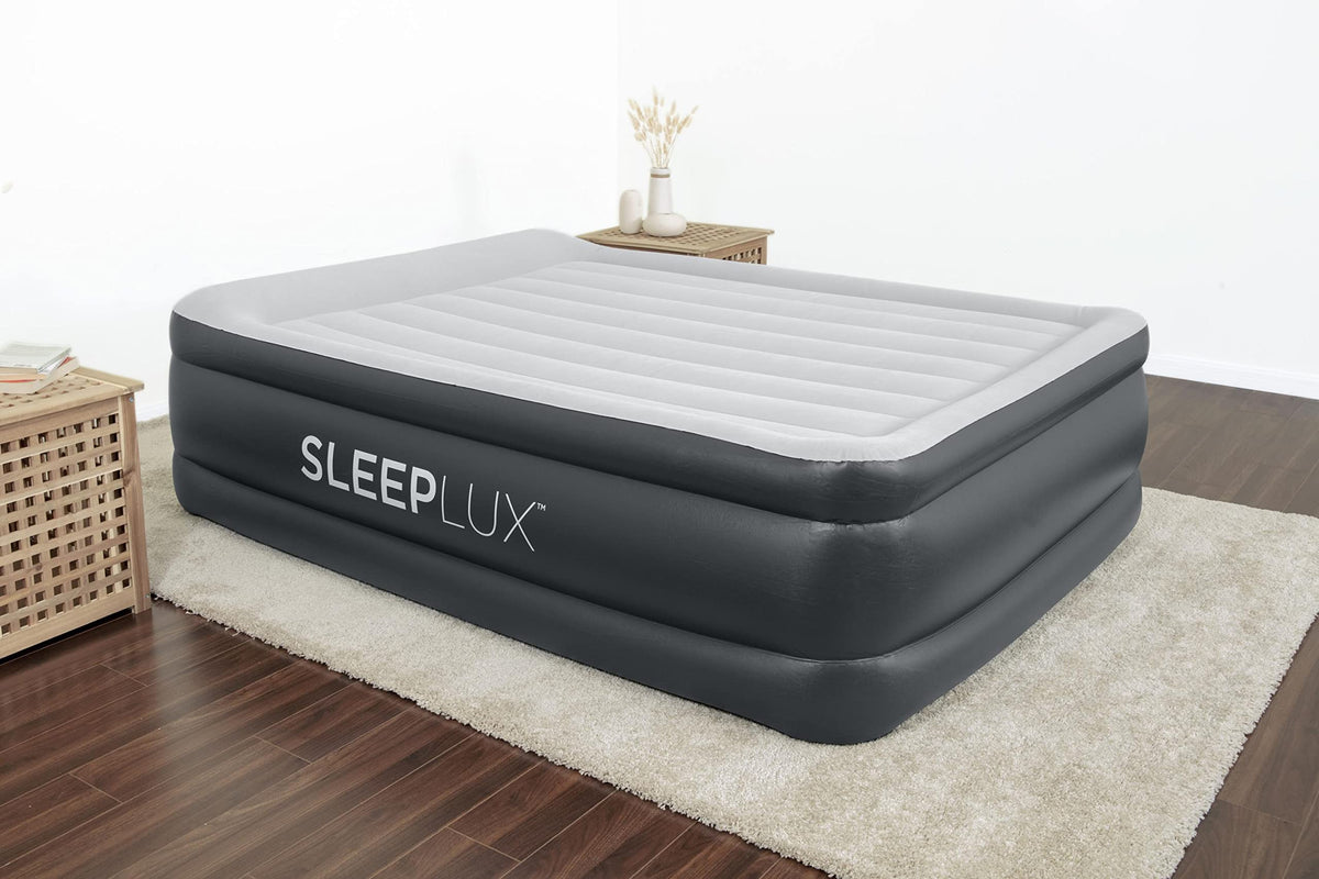 SLEEPLUX vue avant du matelas gonflé montrant l'aspect fini et bénéfice confort
