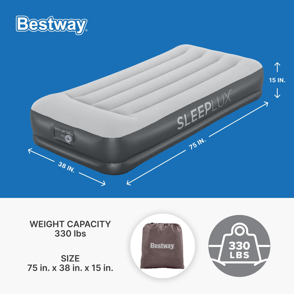 SLEEPLUX pompe intégrée côté latéral pour gonflage rapide et pratique