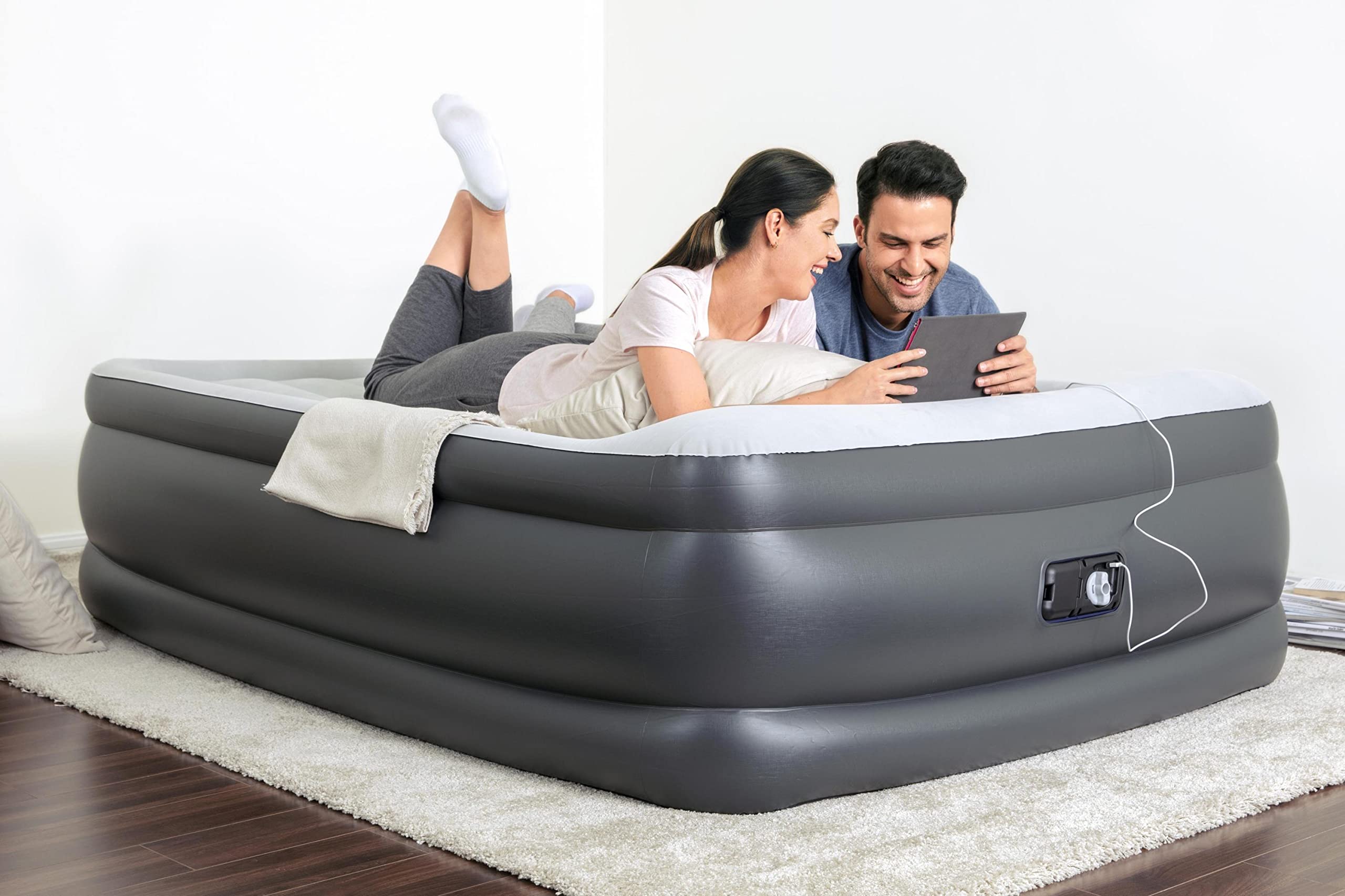 SLEEPLUX matelas plié dans son sac de transport facilité de rangement et transport