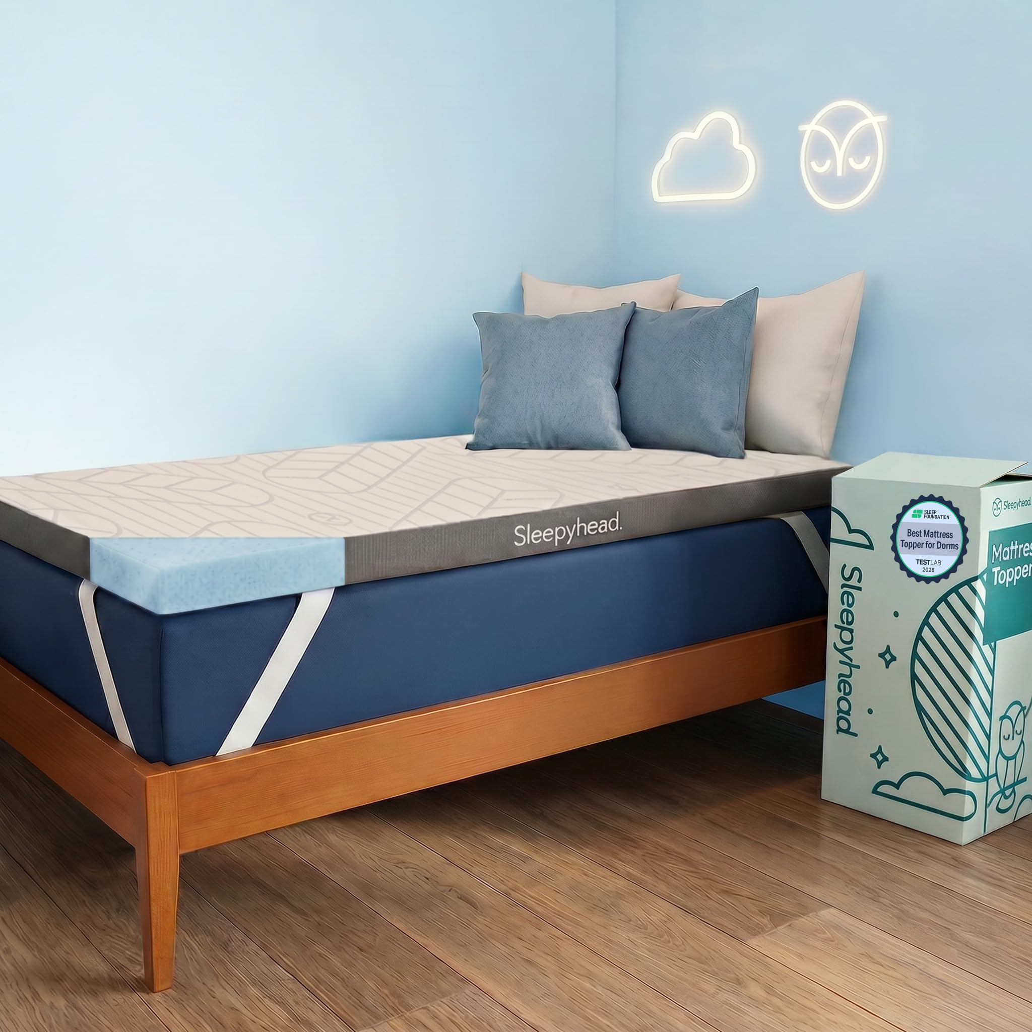 Sleepyhead vue face du surmatelas Twin XL offrant confort amélioré