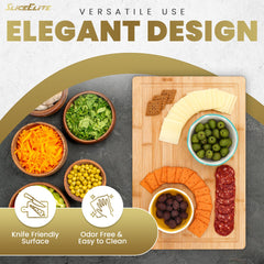 SliceElite planche détail rigole profonde capturant jus pour plan propre
