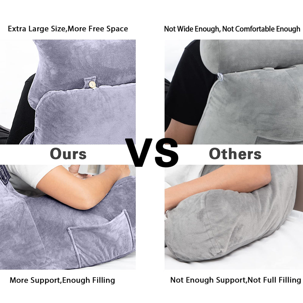 SLIGUY comparaison taille montrant coussin 31" sur un lit pour repères