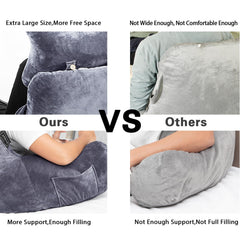 SLIGUY coussin en usage sur lit montrant soutien pendant la lecture