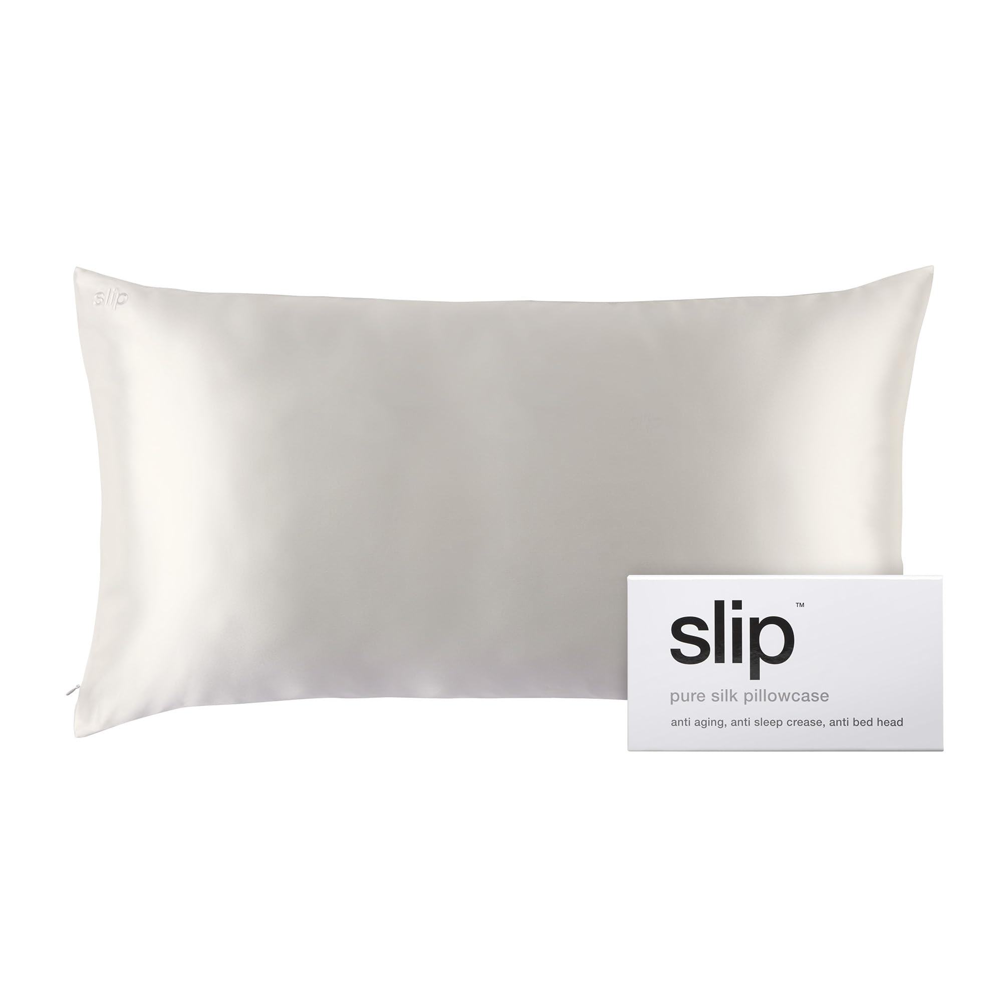 Slip housse montrant visage sans plis après réveil pour fraîcheur