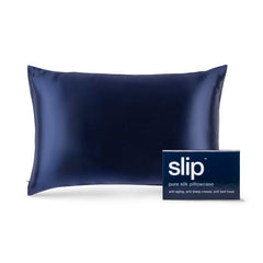 Slip taie d'oreiller navy vue de face montrant finition élégante et confort