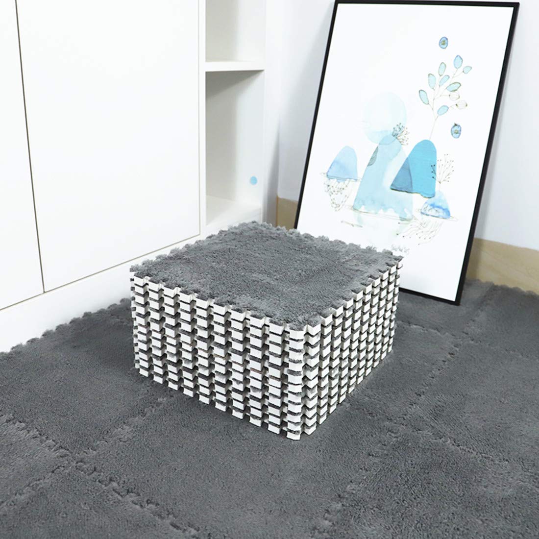 smabee vue d’ensemble dans salon, esthétique et protection du sol