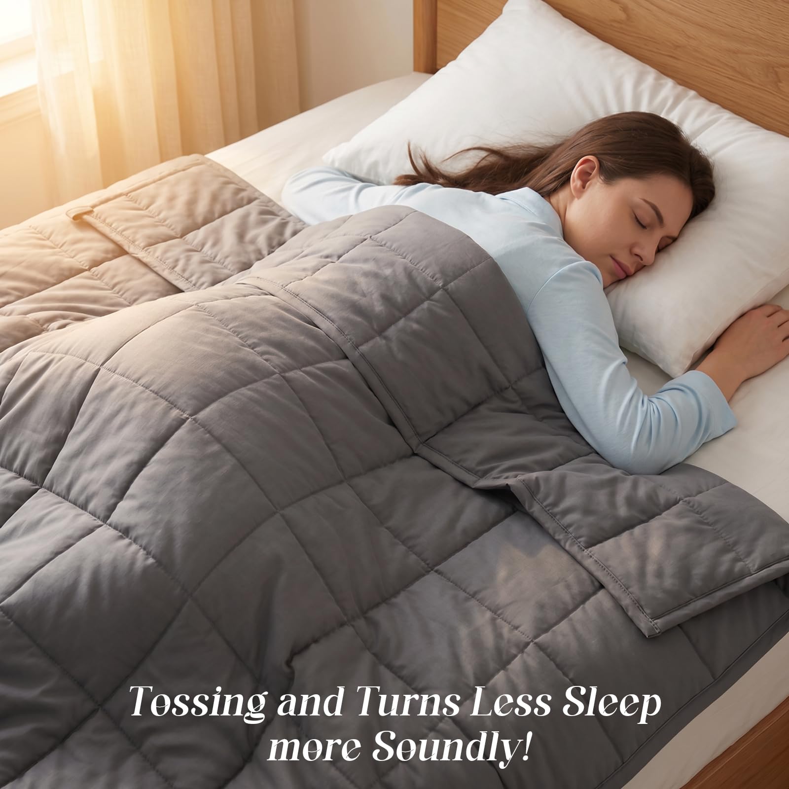Smart Queen gros plan du tissu coton respirant montrant douceur et aération
