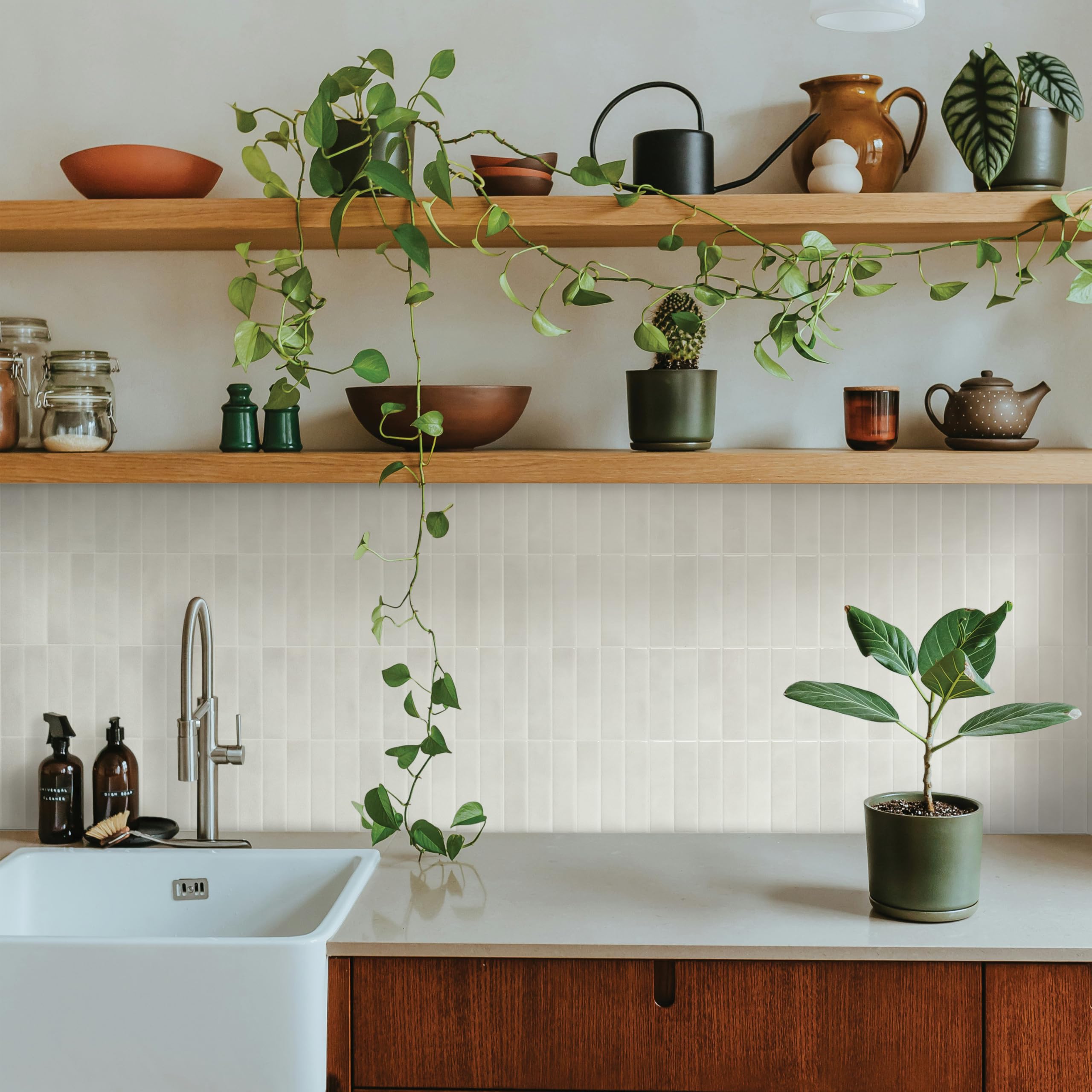 Smart Tiles dosseret posé en cuisine, finition moderne et nettoyage facile