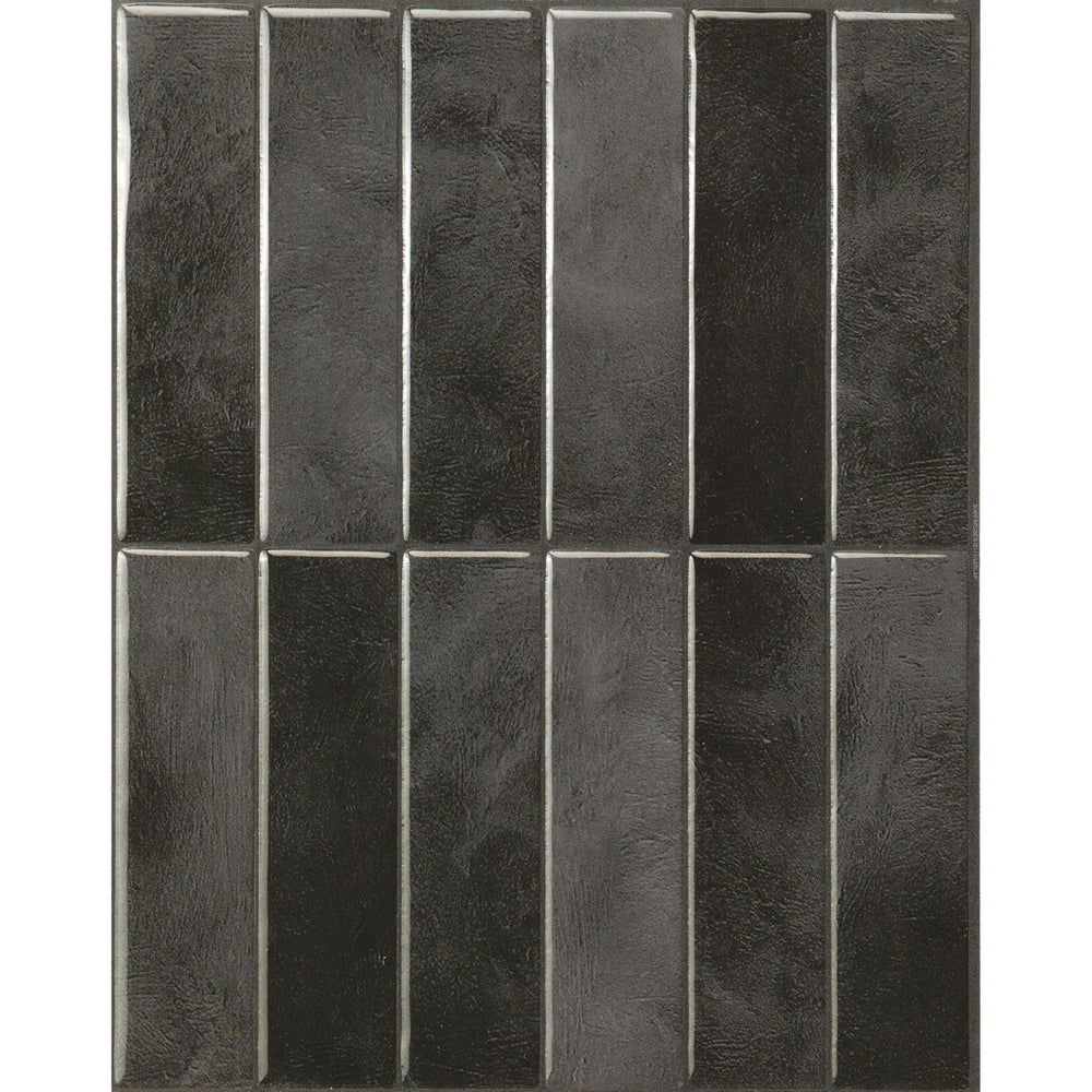 Smart Tiles face avant Stacked Graphite montrant motif graphite élégant et moderne