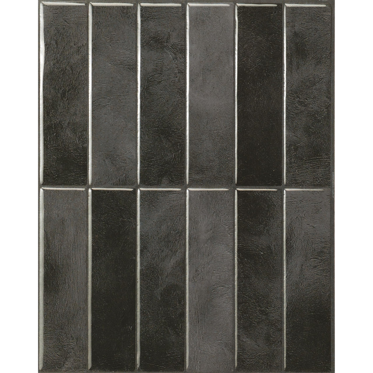 Smart Tiles face avant Stacked Graphite montrant motif graphite élégant et moderne