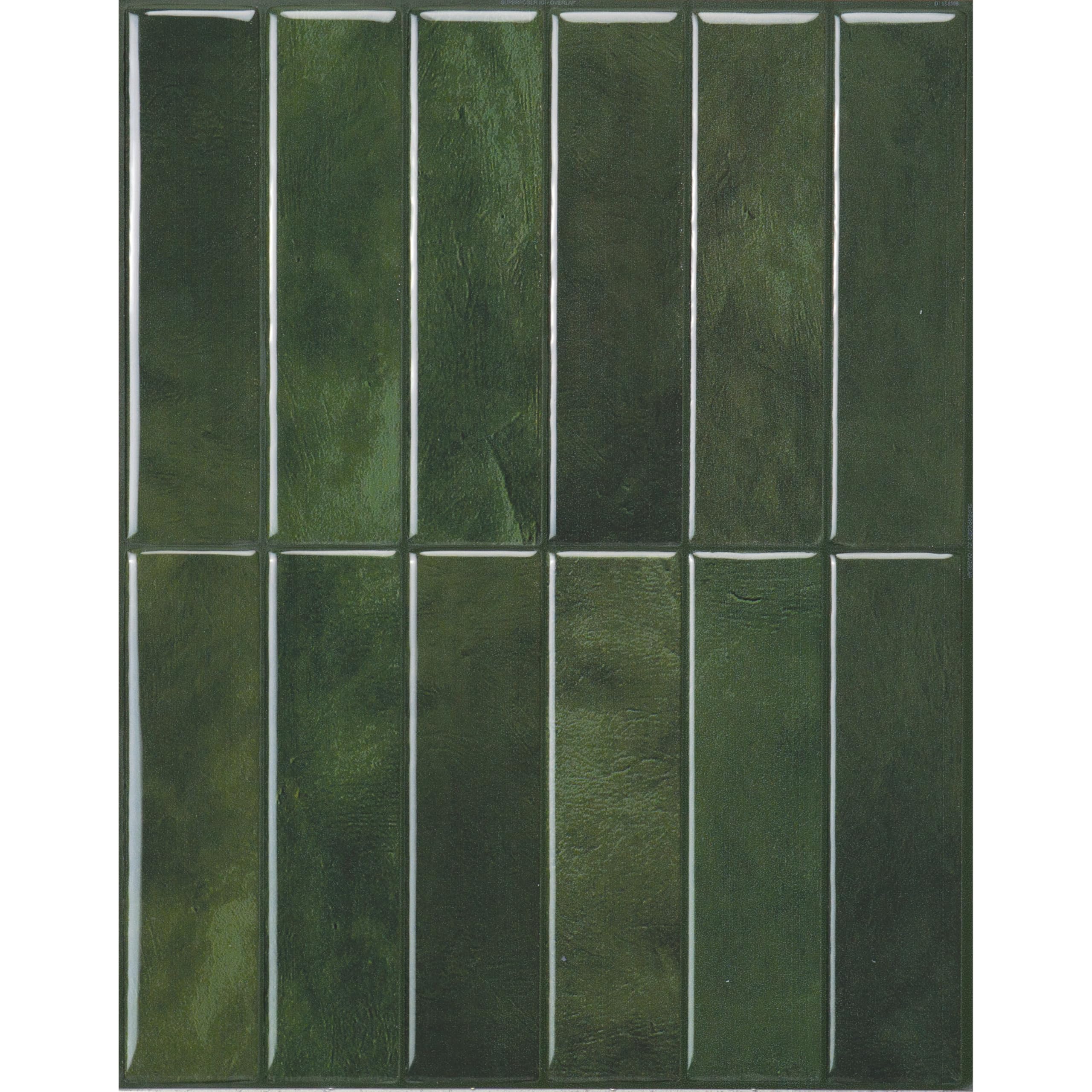 Smart Tiles vue avant du motif vert forêt, finition élégante et moderne
