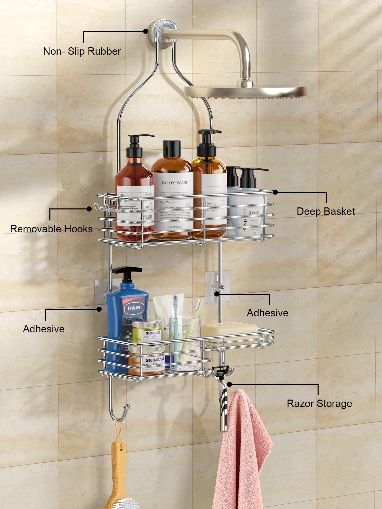 SMARTAKE en situation dans une cabine de douche optimisation du rangement