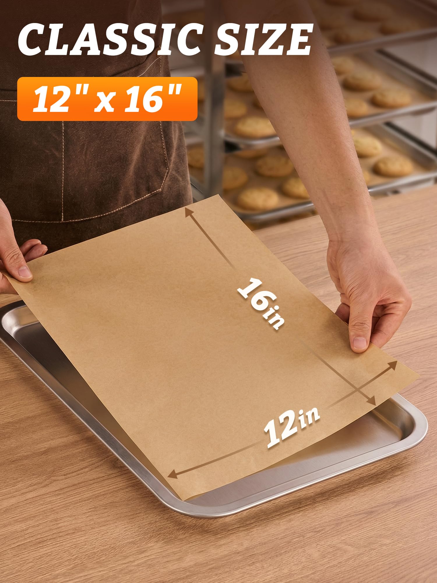 SMARTAKE feuille 12x16 pouces posée à plat sur plaque pour cuisson propre