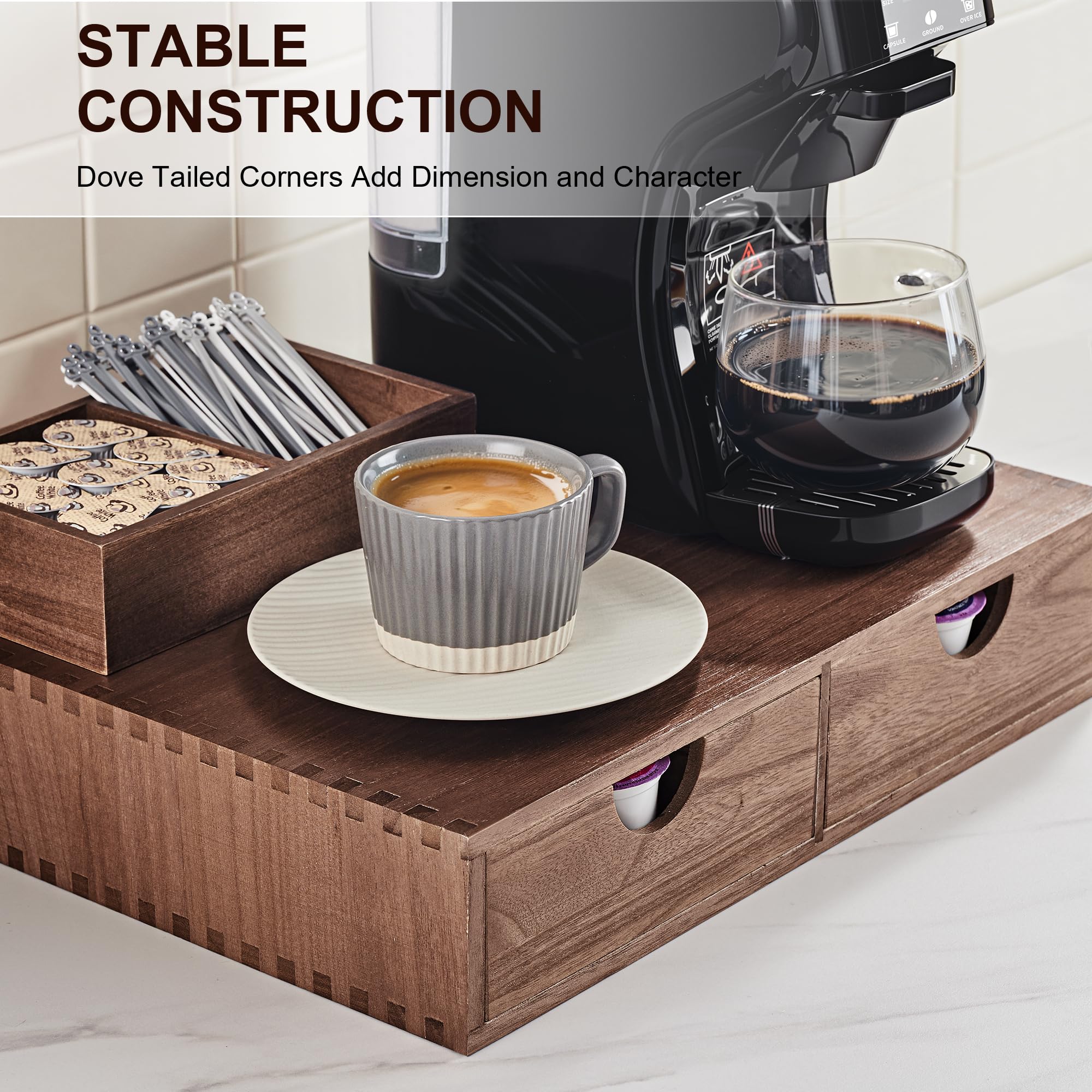 SMARTAKE support machine en usage démontrant stabilité pour cafetière