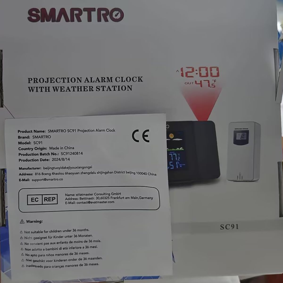 SMARTRO dans chambre d'enfant pour surveillance température saine
