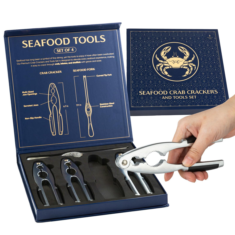 Smedley & York coffret ouvert montrant les quatre outils utiles pour une présentation élégante