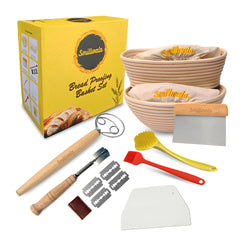 SMILLWALA vue avant du coffret montrant les deux bannetons et outils, présentation soignée