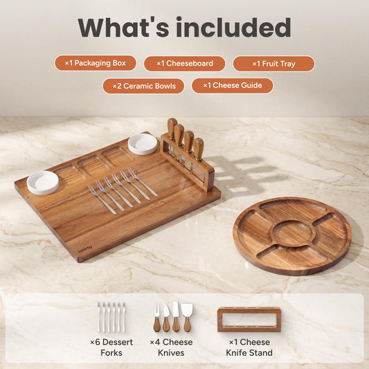 SMIRLY ensemble complet avec couteaux, fourchettes et bols pour réception facile