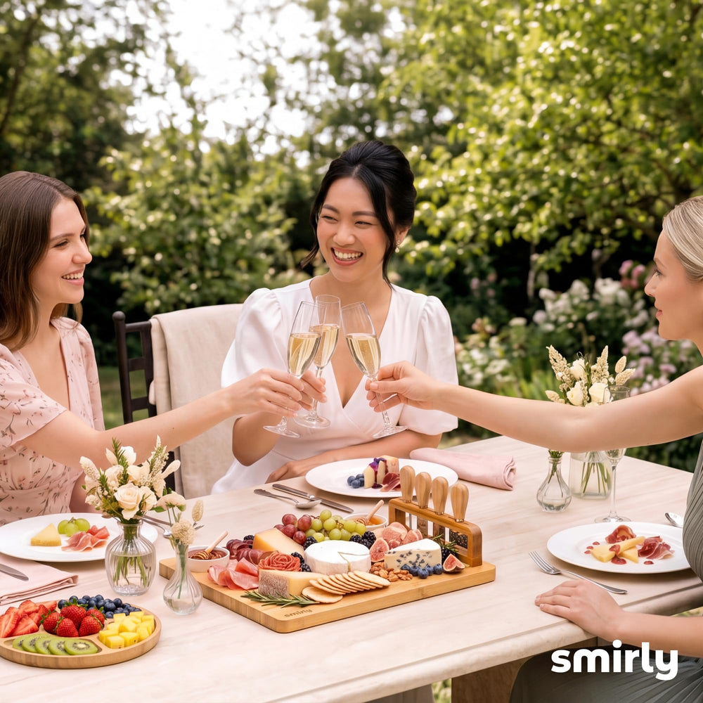 SMIRLY set en action sur table invitant à recevoir facilement