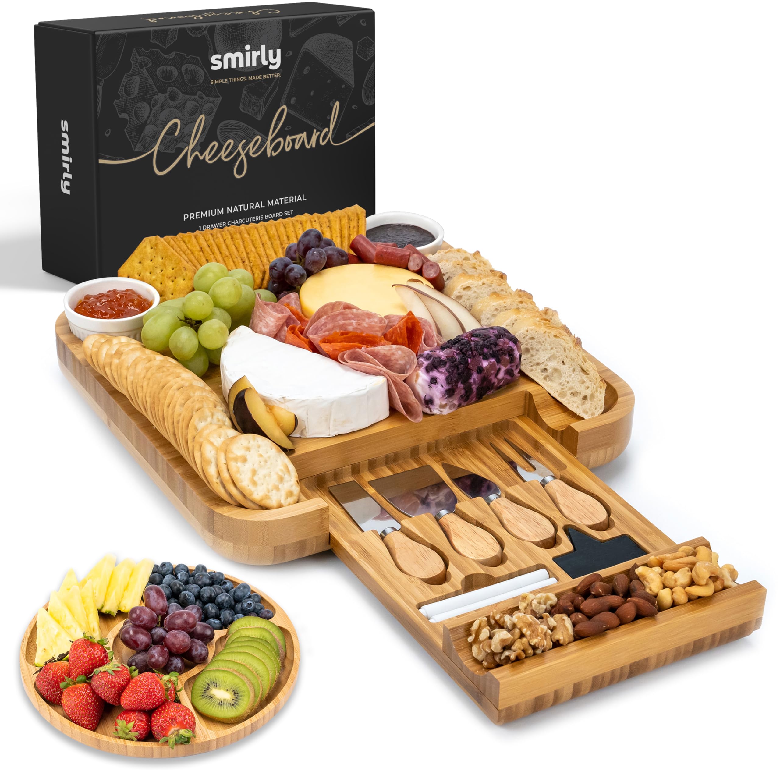 SMIRLY planche face avant montrant présentation élégante et praticité