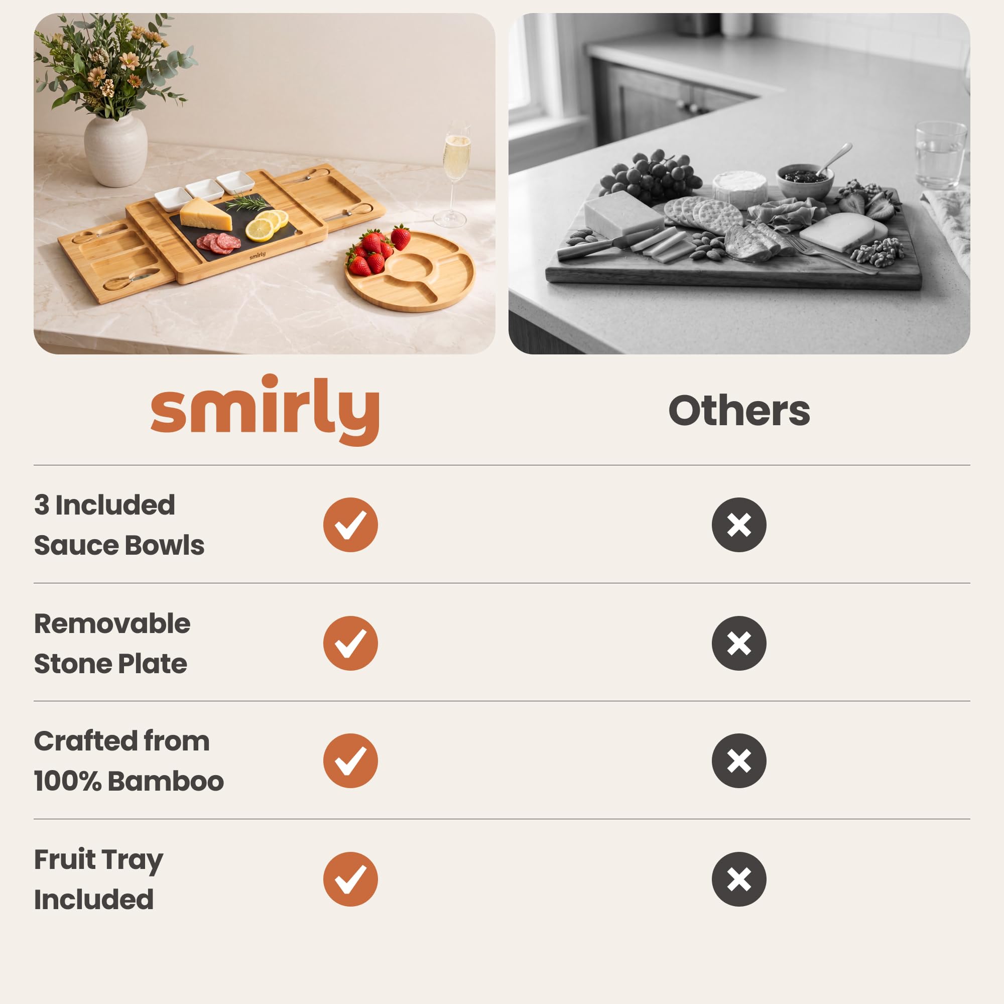 SMIRLY plateau garni de charcuterie créant une belle table