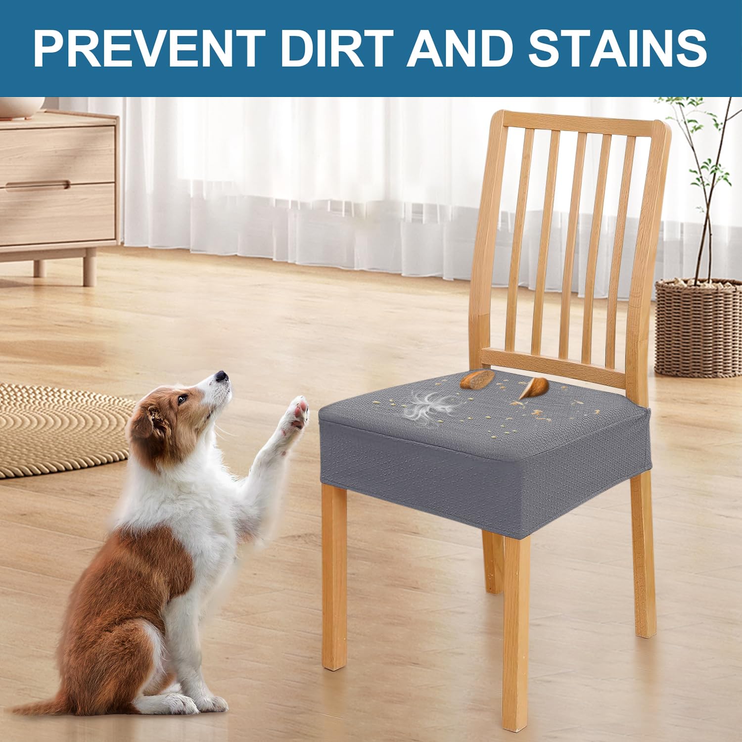 Smiry housse en situation familiale protégeant jambes de table