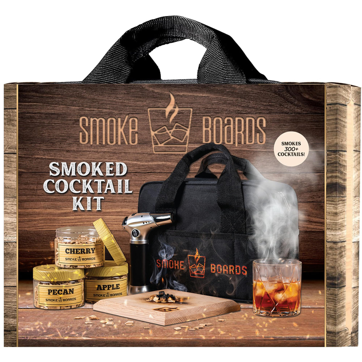 Smoke Boards vue du kit complet montrant tous les accessoires et la valise pratique