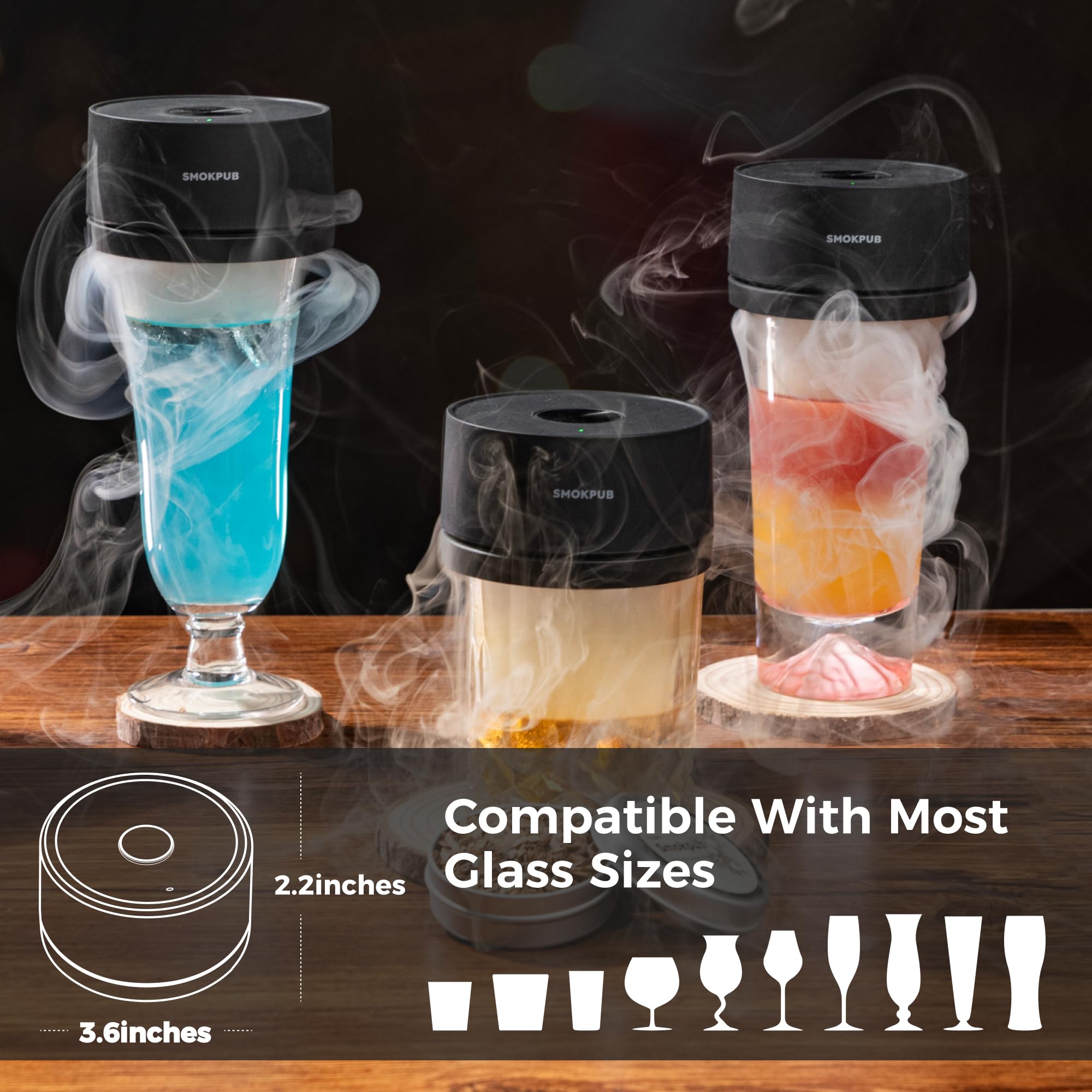 smokpub fumoir en action posé sur verre de whisky apportant arôme fumé