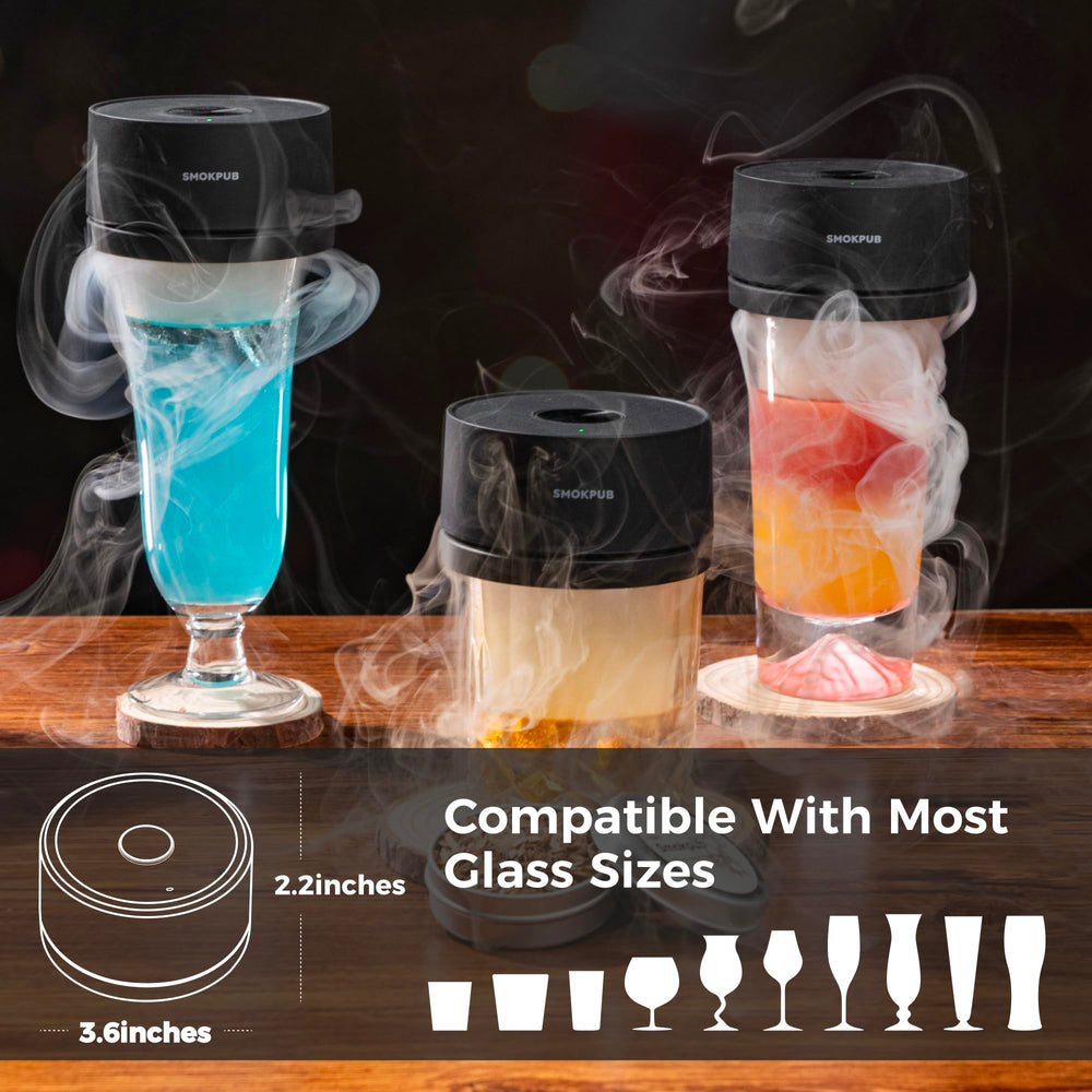 smokpub fumoir en action posé sur verre de whisky apportant arôme fumé