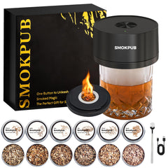 smokpub face avant du coffret et fumoir montrant la présentation élégant