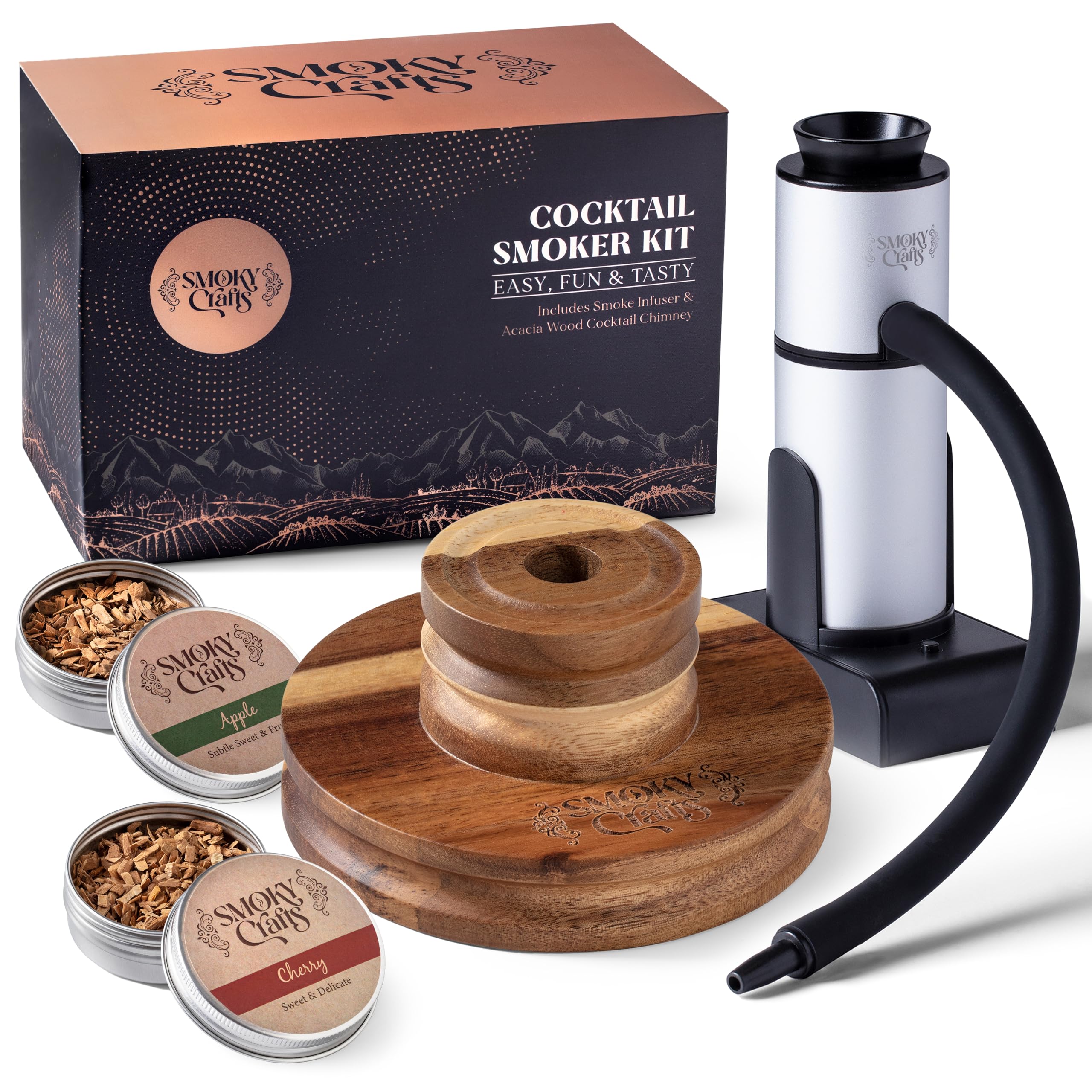 Smoky Crafts coffret face avant montrant l’ensemble prêt à l’usage et élégant